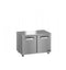 Freezer, Two Section Undercounter, Stainless Doors