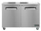 Freezer, Two Section Undercounter, Stainless Doors