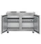 Refrigerator, Two Section Undercounter, Stainless Doors