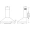 Elite EW48 Series 30Inch Pyramidal Chimney Range Hood, 460 Max Blower CFM,