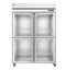 Freezer, Two Section Upright, Half Glass Doors with Lock