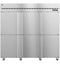 Freezer, Three Section Upright, Half Stainless Doors with Lock