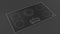 36" RADIANT COOKTOP WITH BRUSHED ALUMINUM TRIM
