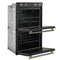 Vomero 30-Inch Double Wall Oven, , 10 cu.ft Total Capacity, 7100W Convection, Mechanical Controls, Manuel Steam Clean