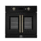 Asti 30-Inch French Door Electric Wall Oven in & Antique Brass, 3.68 cu. ft. True Convection, 3,600W, Air Fry, Sous Vide, Self-Clean