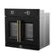 Asti 30-Inch French Door Electric Wall Oven in & Antique Brass, 3.68 cu. ft. True Convection, 3,600W, Air Fry, Sous Vide, Self-Clean