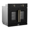Asti 30-Inch French Door Electric Wall Oven in & Antique Brass, 3.68 cu. ft. True Convection, 3,600W, Air Fry, Sous Vide, Self-Clean