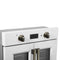 Asti 30-Inch French Door Electric Wall Oven in & Antique Brass, 3.68 cu. ft. True Convection, 3,600W, Air Fry, Sous Vide, Self-Clean