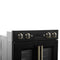 Asti 30-Inch Double Electric Wall Oven with Upper French Doors in & Antique Brass, 7.36 cu. ft. Dual True Convection, 7,200W, Air Fry, Sous Vide, Self-Clean