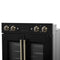 Asti 30-Inch Double Electric Wall Oven with Upper French Doors in & Antique Brass, 7.36 cu. ft. Dual True Convection, 7,200W, Air Fry, Sous Vide, Self-Clean