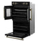 Asti 30-Inch Double Electric Wall Oven with Upper French Doors in & Antique Brass, 7.36 cu. ft. Dual True Convection, 7,200W, Air Fry, Sous Vide, Self-Clean