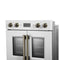 Asti 30-Inch Double Electric Wall Oven with Upper French Doors in & Antique Brass, 7.36 cu. ft. Dual True Convection, 7,200W, Air Fry, Sous Vide, Self-Clean