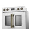 Asti 30-Inch Double Electric Wall Oven with Upper French Doors in & Antique Brass, 7.36 cu. ft. Dual True Convection, 7,200W, Air Fry, Sous Vide, Self-Clean