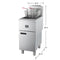 Commerciale Natural Gas Deep Fryer, 3 Burners 90,000 BTU, 40 lbs, Millivolt Control