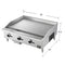 Commerciale 36 Inch Gas Griddle, 3 Burners