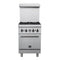 Commerciale 24 Inch Gas Range with 4 Burners