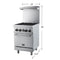 Commerciale 24 Inch Gas Range with 4 Burners