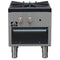 Commerciale gas stock pot range, 1 powerful 3-ring burner, 80,000 BTU, durable stainless steel, heavy-duty cast iron grate