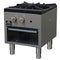 Commerciale gas stock pot range, 1 powerful 3-ring burner, 80,000 BTU, durable stainless steel, heavy-duty cast iron grate