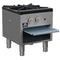 Commerciale gas stock pot range, 1 powerful 3-ring burner, 80,000 BTU, durable stainless steel, heavy-duty cast iron grate