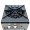 Commerciale gas stock pot range, 1 powerful 3-ring burner, 80,000 BTU, durable stainless steel, heavy-duty cast iron grate
