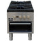 Commerciale gas stock pot range, 2 powerful 3-ring burners, 160,000 BTU, durable stainless steel, heavy-duty cast iron grates