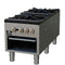Commerciale gas stock pot range, 2 powerful 3-ring burners, 160,000 BTU, durable stainless steel, heavy-duty cast iron grates
