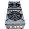 Commerciale gas stock pot range, 2 powerful 3-ring burners, 160,000 BTU, durable stainless steel, heavy-duty cast iron grates
