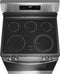 30-in Glass Top 5 Burners 5.3-cu ft Steam Cleaning Freestanding Electric Range