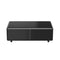 Evoluto Tavolo 51-Inch Black Smart Coffee Table – Dual Refrigerator Drawers, Bluetooth 5.0 Audio, Wireless Charging & RGB Ambient Light