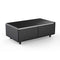 Evoluto Tavolo 51-Inch Black Smart Coffee Table – Dual Refrigerator Drawers, Bluetooth 5.0 Audio, Wireless Charging & RGB Ambient Light