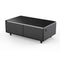 Evoluto Tavolo 51-Inch Black Smart Coffee Table – Dual Refrigerator Drawers, Bluetooth 5.0 Audio, Wireless Charging & RGB Ambient Light