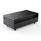 Evoluto Tavolo 51-Inch Black Smart Coffee Table – Dual Refrigerator Drawers, Bluetooth 5.0 Audio, Wireless Charging & RGB Ambient Light
