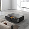 Evoluto Tavolo 51-Inch Black Smart Coffee Table – Dual Refrigerator Drawers, Bluetooth 5.0 Audio, Wireless Charging & RGB Ambient Light