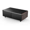 Evoluto Tavolo 51-Inch Smart Coffee Table with Wood-Accent Sides – Dual Cooling Zones, Wireless Charging Pad & Built-In Bluetooth Speakers