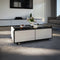 Evoluto Tavolo 51-Inch White Smart Coffee Table – Dual Refrigerator Drawers, Bluetooth 5.0 Audio, Wireless Charging & RGB Ambient Light
