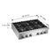Cossato Alta Qualita 36-Inch Pro-Style Gas Rangetop, , 6 Sealed Burners, 83,000 BTU Total Output, Continuous Cast Iron Grates