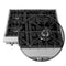 Cossato Alta Qualita 36-Inch Pro-Style Gas Rangetop, , 6 Sealed Burners, 83,000 BTU Total Output, Continuous Cast Iron Grates