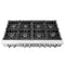 Cossato Alta Qualita 48-Inch Pro-Style Gas Rangetop, , 8 Sealed Burners, 107,000 BTU Total Output, Continuous Cast Iron Grates