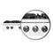 Cossato Alta Qualita 48-Inch Pro-Style Gas Rangetop, , 8 Sealed Burners, 107,000 BTU Total Output, Continuous Cast Iron Grates