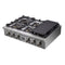 Spezia Alta Qualita 36-Inch Pro-Style Gas Rangetop, , 6 Sealed Burners, Continuous Cast Iron Grates, High Heat Output