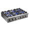 Spezia Alta Qualita 36-Inch Pro-Style Gas Rangetop, , 6 Sealed Burners, Continuous Cast Iron Grates, High Heat Output
