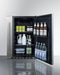 Shallow Depth 24" Wide Built-In All-Refrigerator With Slide-Out Storage Compartment