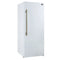 Maderno 28-Inch Built-In Convertible Refrigerator in White with Antique Brass Handle, 13.6 cu.ft. Right Swing with Decorative Trim - 32-Inch Wide
