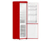 Storico 22-Inch Retro bottom freezer Fridge in Red, 9 cu.ft, silver handle