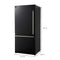 Milano Espresso 31-Inch Bottom Freezer Refrigerator, 17.2 Cu. Ft., Energy-Efficient, No Frost, Built-In Ice Maker