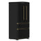 Luigi 33-Inch French Door Refrigerator, 18 cu.ft, Finish, Antique Brass Handles, ENERGY STAR Certified