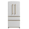 Luigi 33-Inch French Door Refrigerator, 18 cu.ft, Finish, Antique Brass Handles, ENERGY STAR Certified