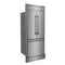 Gallipoli 30-Inch French Door Refrigerator, 17.5 cu.ft Capacity, Modern Decorative Grill, 34-Inch Width, , No Frost Technology, Energy Efficient