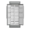 Salerno 37-Inch Built-In Refrigerator, 15.6 cu.ft, Modern Decorative Grill, ENERGY STAR Certified